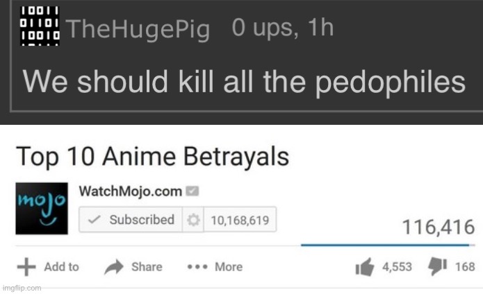 image tagged in top 10 anime betrayals | made w/ Imgflip meme maker