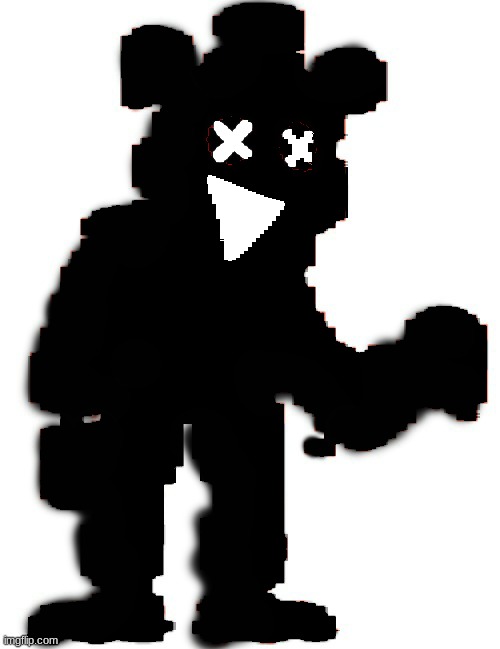 Sillhouette Pibby Freddy Bloodbear | made w/ Imgflip meme maker