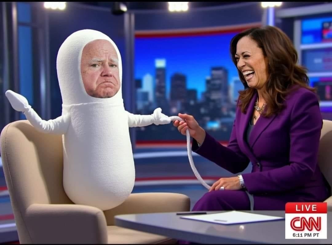 High Quality Tim Walz tampin Timmy Blank Meme Template