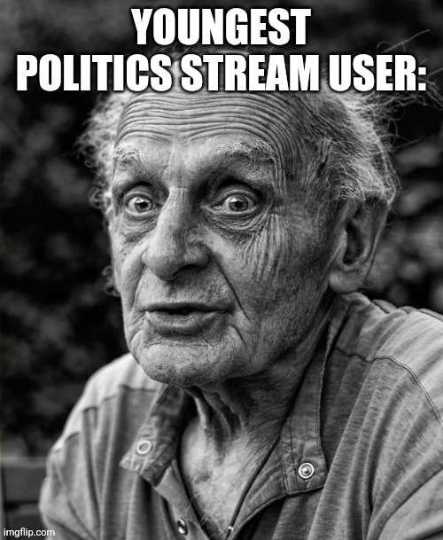 Youngest politics stream user | image tagged in youngest politics stream user | made w/ Imgflip meme maker