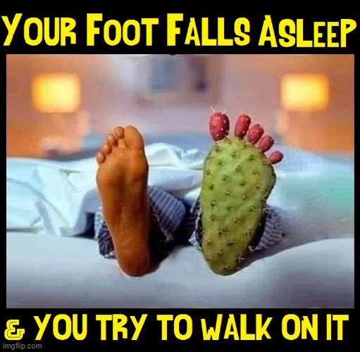 When your foot falls asleep that tingling is called Paresthesia | image tagged in vince vance,feet,foot,fall asleep,cactus,memes | made w/ Imgflip meme maker