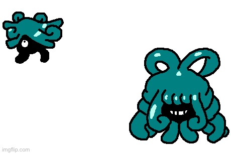 I drew the beta evolutions of Tangela because I like them more than tangrowth | made w/ Imgflip meme maker