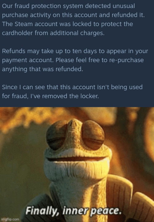 The ban is no more, I'm going to Knox County. | image tagged in finally inner peace | made w/ Imgflip meme maker