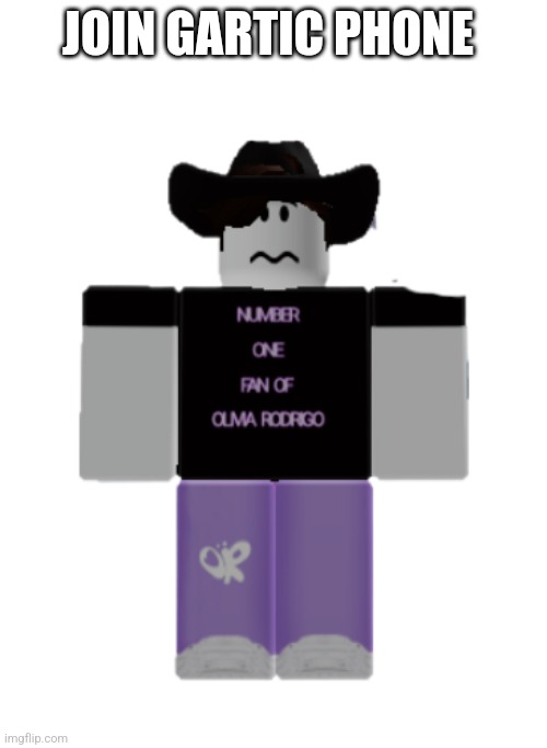 JOIN GARTIC PHONE | image tagged in olivia transparent | made w/ Imgflip meme maker