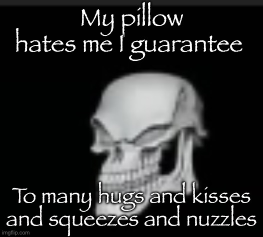 Bad to the boner | My pillow hates me I guarantee; To many hugs and kisses and squeezes and nuzzles | image tagged in bad to the boner | made w/ Imgflip meme maker