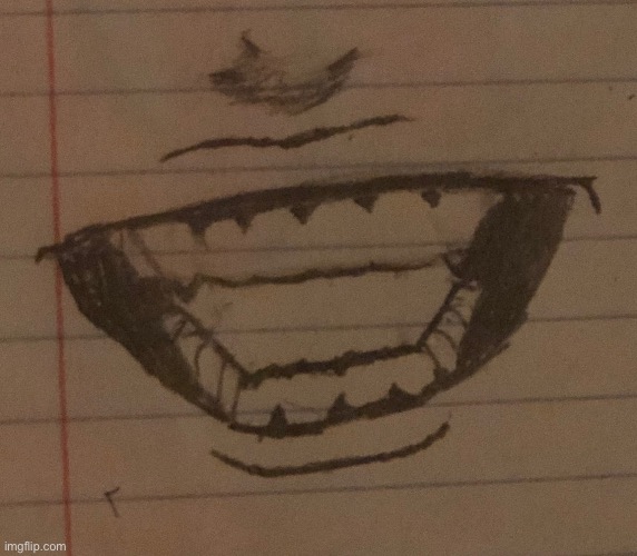 Learning to draw a mouth | made w/ Imgflip meme maker