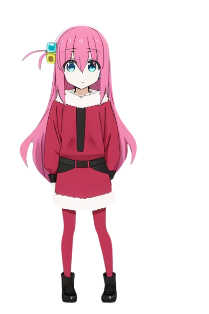 High Quality Hitori Gotoh - Christmas Outfit Blank Meme Template