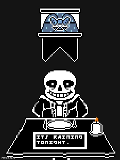 This is some battle sprites 4 my take on the "Tears in the Rain" Undertale AU | made w/ Imgflip meme maker