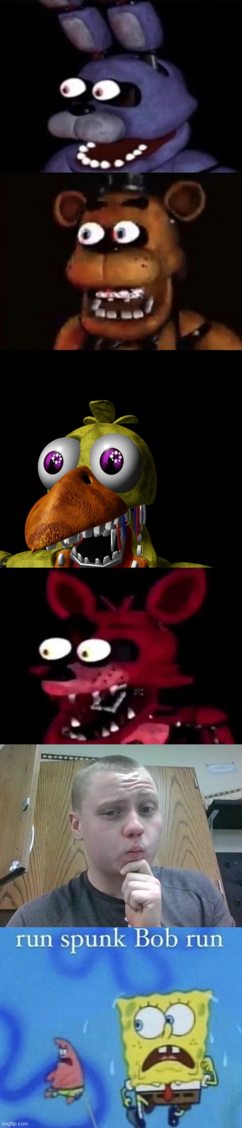 Face Reveal: Taken in my Anatomy class | image tagged in bonnie eye pop,eye popping freddy,whithered chica eye pop,foxy,oh heck nah spunch bop | made w/ Imgflip meme maker