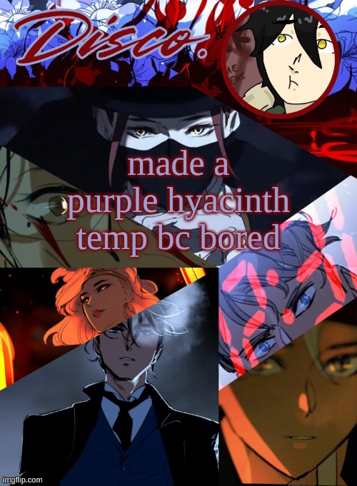 Disco's Purple Hyacinth Temp | made a purple hyacinth temp bc bored | image tagged in disco's purple hyacinth temp | made w/ Imgflip meme maker