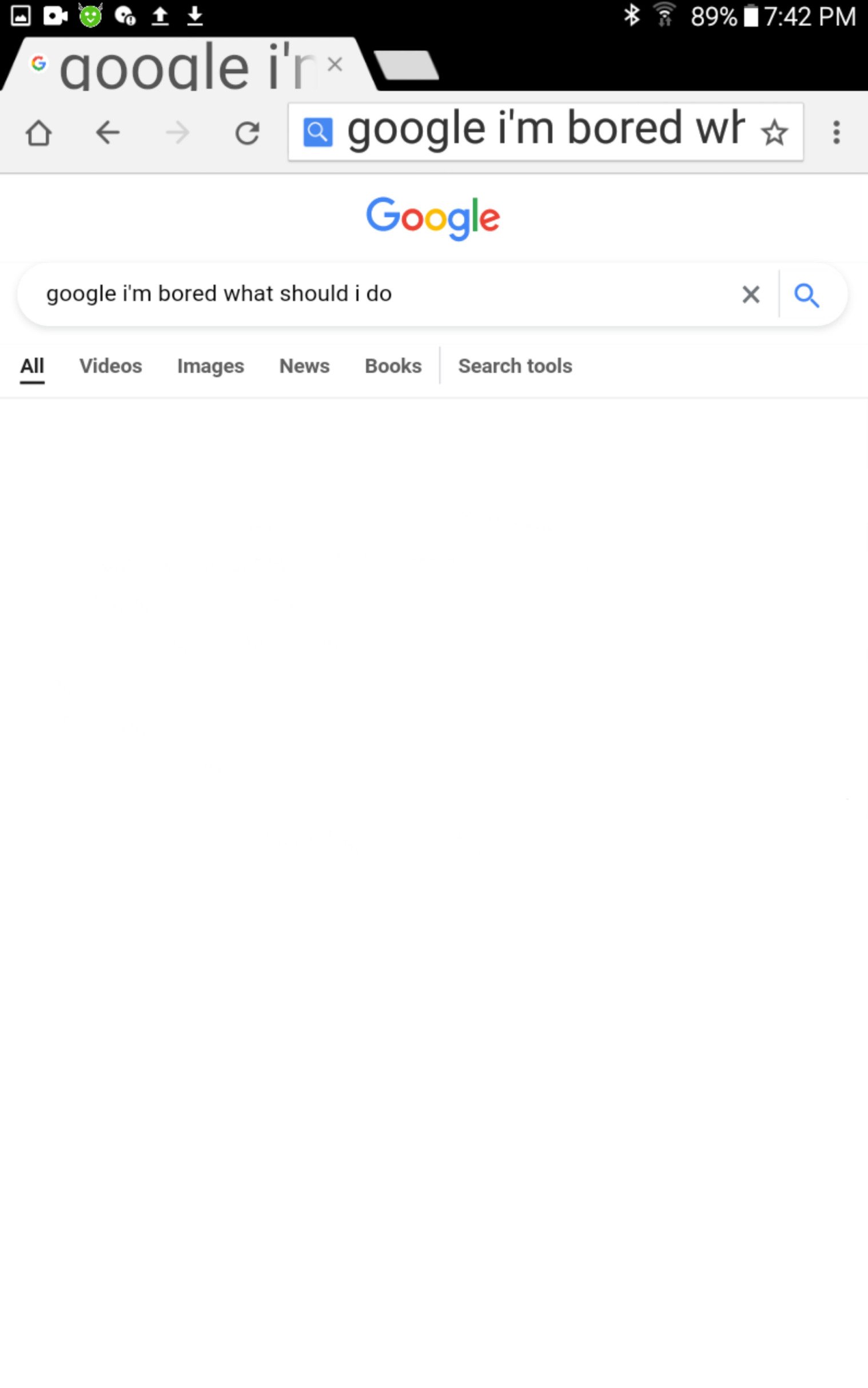 Blank Google im bored Blank Meme Template