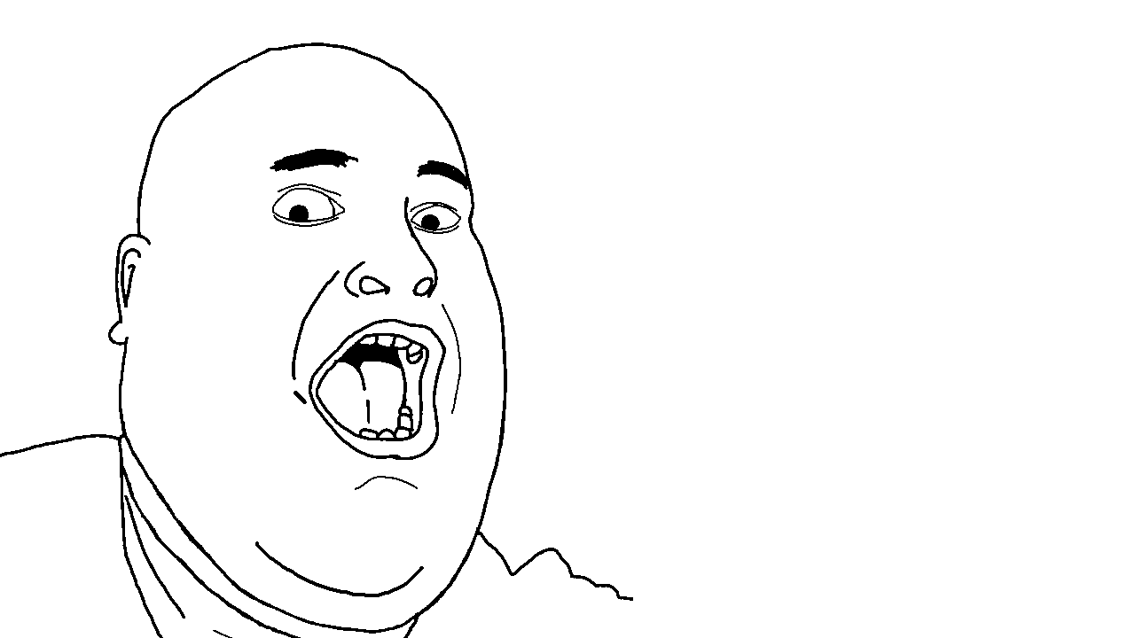 Fat soyjak shaved Blank Meme Template