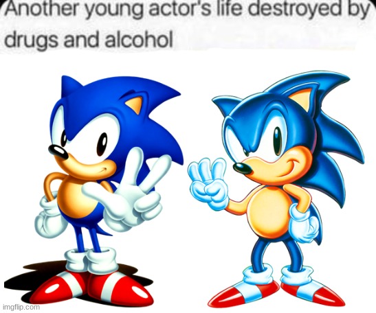 IDK | image tagged in another young actor's life destroyed by drugs and alcohol,sonic | made w/ Imgflip meme maker