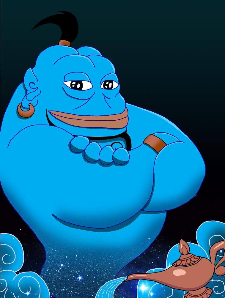 High Quality groyper genie Blank Meme Template