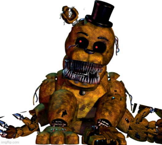 Withered Yellowbear | image tagged in withered yellowbear | made w/ Imgflip meme maker