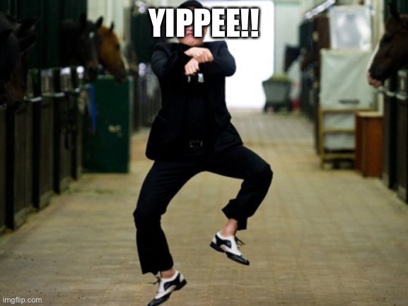 Psy Horse Dance Meme | YIPPEE!! | image tagged in memes,psy horse dance | made w/ Imgflip meme maker