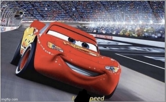 High Quality I peed Lightning McQueen Blank Meme Template