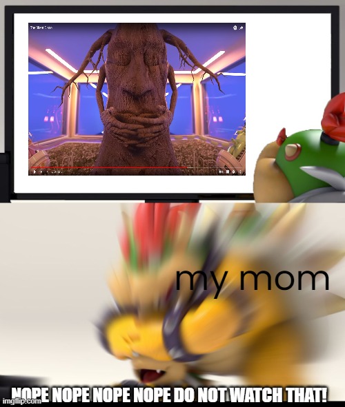 The silent disco be like | my mom; NOPE NOPE NOPE NOPE DO NOT WATCH THAT! | image tagged in bowser and bowser jr nsfw | made w/ Imgflip meme maker
