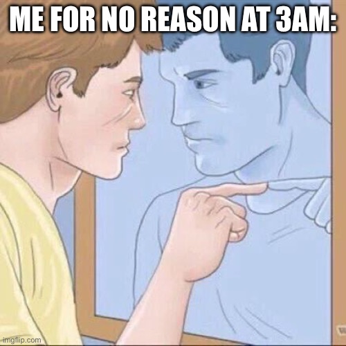 :/ | ME FOR NO REASON AT 3AM: | image tagged in 3 am | made w/ Imgflip meme maker