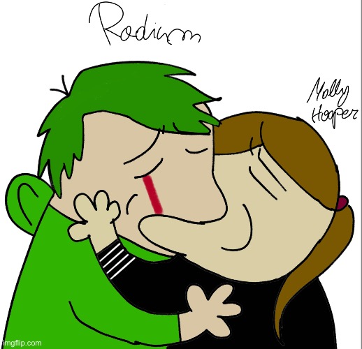 Drew radium and molly hooper making out bc he simps for her | image tagged in molly hooper,radium,drawing | made w/ Imgflip meme maker