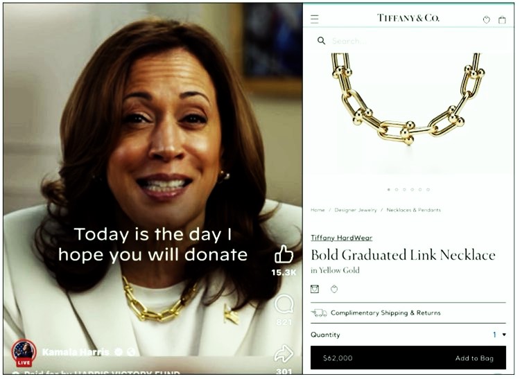 Kamala needs more money to spend at Tiffany Blank Meme Template