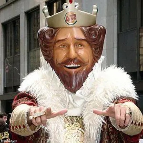 blank image of the burger king king | image tagged in burger king | made w/ Imgflip meme maker