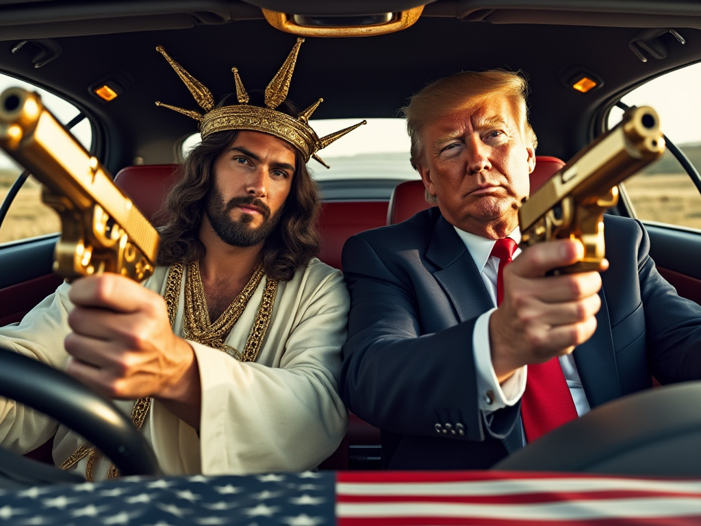 Jesus & Trump Blank Meme Template