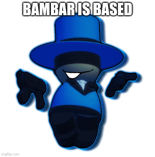 This stream sucks | BAMBAR IS BASED | image tagged in bambar with double gun | made w/ Imgflip meme maker