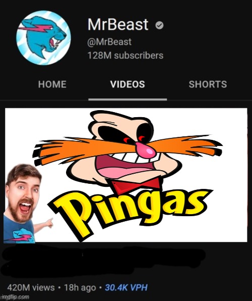 mrbeast pingas | image tagged in mrbeast thumbnail template | made w/ Imgflip meme maker