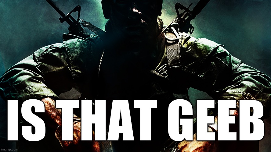 Black ops guy | IS THAT GEEB | image tagged in black ops guy | made w/ Imgflip meme maker