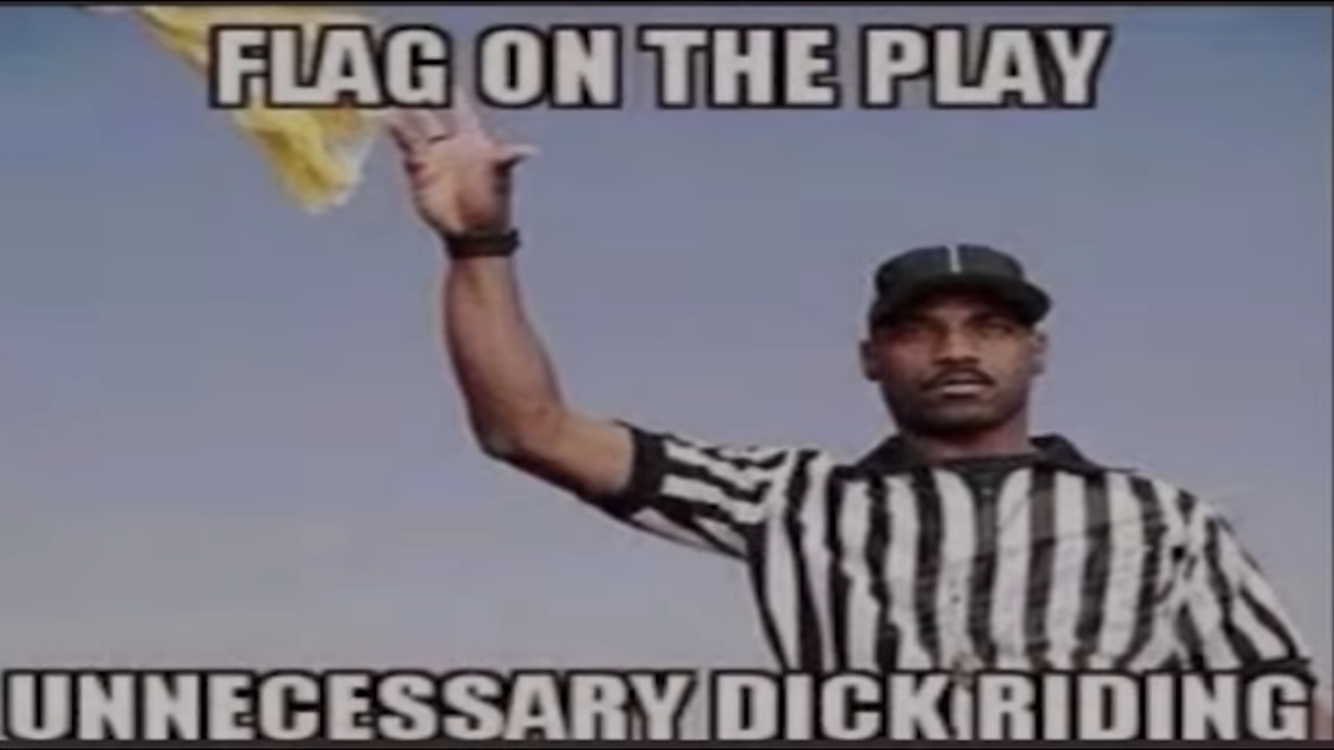 Flag on the play Blank Meme Template