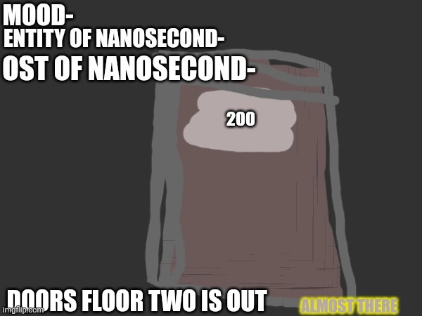 Dusk-the-eevee anno temp | DOORS FLOOR TWO IS OUT | image tagged in dusk-the-eevee anno temp | made w/ Imgflip meme maker