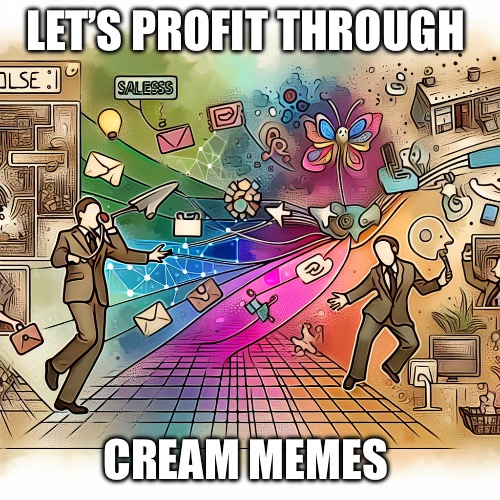 New Template | LET’S PROFIT THROUGH; CREAM MEMES | image tagged in fun memes | made w/ Imgflip meme maker