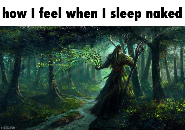 druids | how I feel when I sleep naked | image tagged in druids | made w/ Imgflip meme maker
