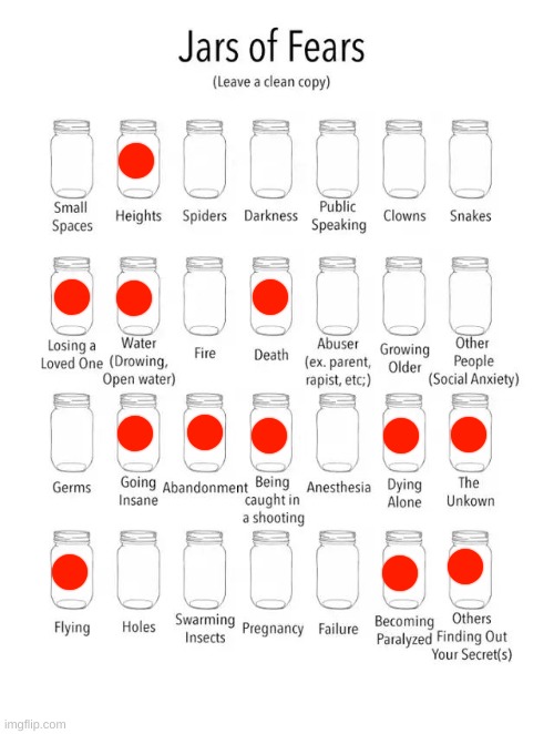 Jar of fears clear version | image tagged in jar of fears clear version | made w/ Imgflip meme maker