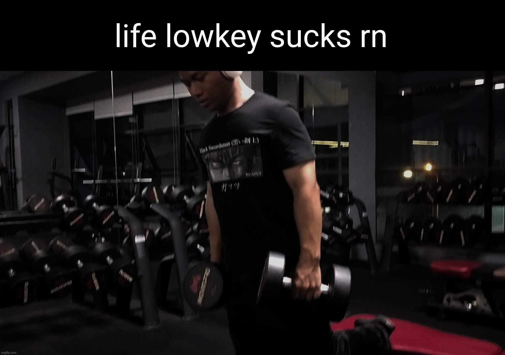 this was me doing bulgarian squats till failure. | life lowkey sucks rn | made w/ Imgflip meme maker