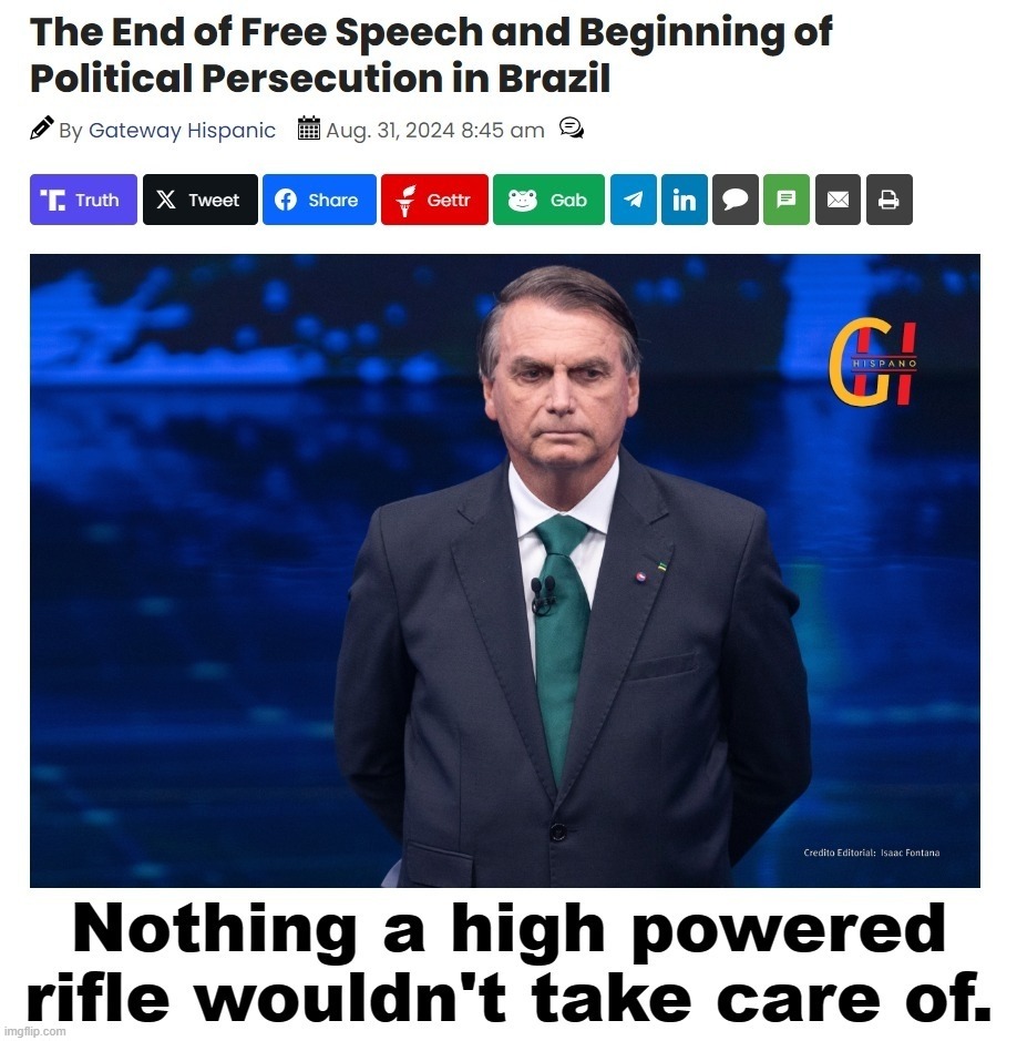 The End of Free Speech and Beginning of Political Persecution in Brazil | image tagged in free speech,brasil,brazil,despots,tyrants,sic semper tyrannis | made w/ Imgflip meme maker