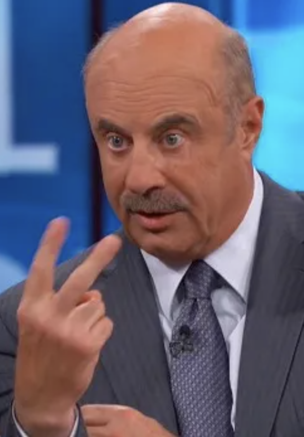 Dr Phil Two Fingers Blank Meme Template