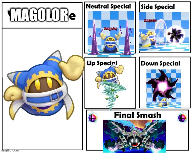 Magolor Smash Bros moveset | MAGOLOR | image tagged in kirby,super smash bros,moveset | made w/ Imgflip meme maker