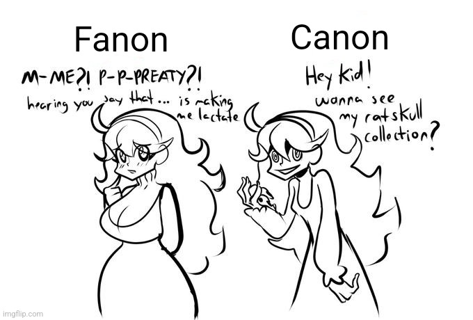 Fanon vs Canon: Hex Maniac | Fanon; Canon | image tagged in get it right | made w/ Imgflip meme maker