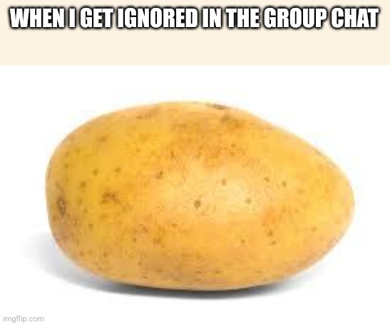 Meme that makes no sense | WHEN I GET IGNORED IN THE GROUP CHAT | image tagged in group chats | made w/ Imgflip meme maker