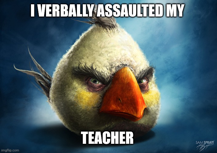 Real | I VERBALLY ASSAULTED MY; TEACHER | made w/ Imgflip meme maker