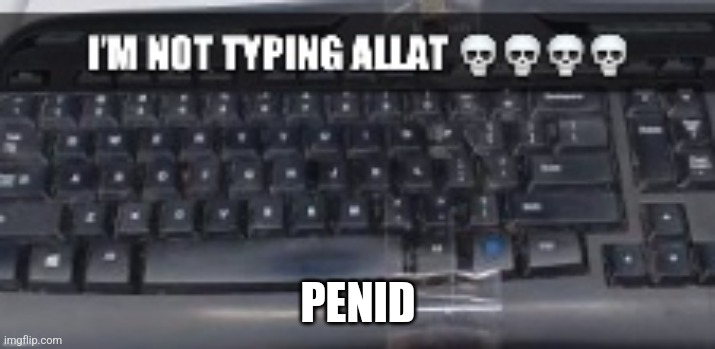 I’m not typing allat | PENID | image tagged in i m not typing allat | made w/ Imgflip meme maker