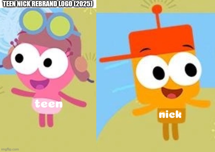 Teen Nick logo in 2025 | TEEN NICK REBRAND LOGO (2025); teen; nick | image tagged in teen nick,logo | made w/ Imgflip meme maker