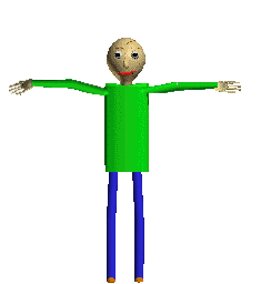 Baldi's T-Pose Meme Template