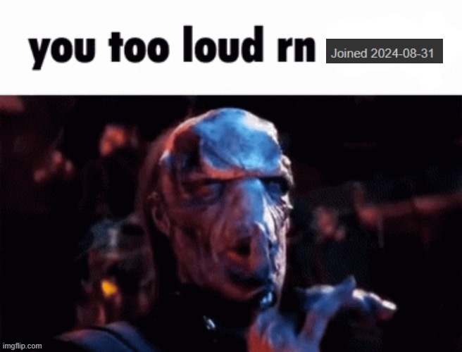 You too loud rn | image tagged in you too loud rn | made w/ Imgflip meme maker