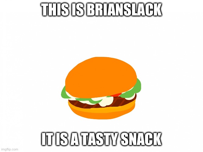 This is brianslack | THIS IS BRIANSLACK IT IS A TASTY SNACK | image tagged in this is brianslack | made w/ Imgflip meme maker