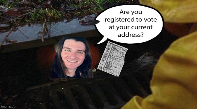 Scott Votewise | image tagged in pennywise | made w/ Imgflip meme maker