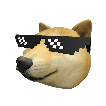 High Quality Doge head with glasses Blank Meme Template