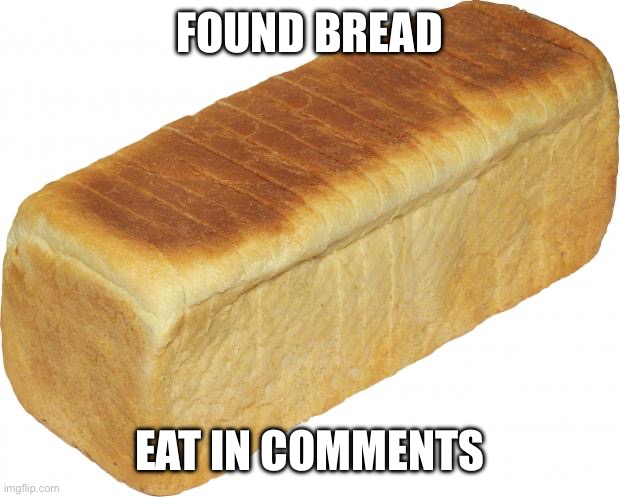 Breadddd | FOUND BREAD; EAT IN COMMENTS | image tagged in breadddd | made w/ Imgflip meme maker